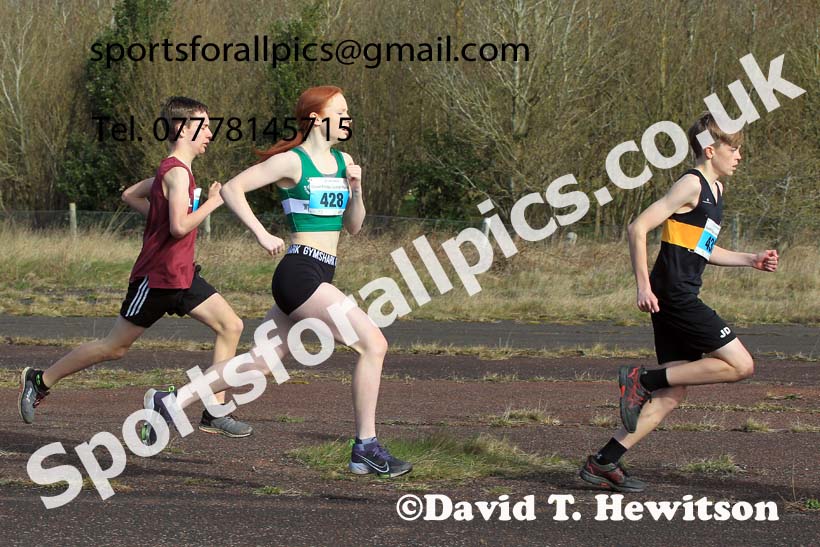 Boys and Girls Under-15s 2023 Elswick Harriers Road Relays, Albamarle Barrack Airfield, Ouston, Northumberland. Photo: David T. Hewitson/Sports for All Pics